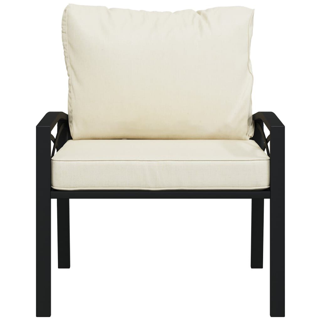 vidaXL Garden Chair with Sand Cushions 68x76x79 cm Steel