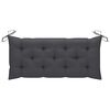 vidaXL Garden Bench with Cushion 120 cm Bamboo
