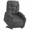 vidaXL Stand up Massage Recliner Chair Dark Grey Fabric