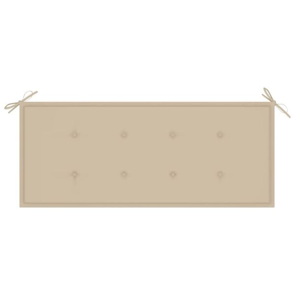 vidaXL Folding Garden Bench with Cushion 118 cm Bamboo