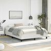 vidaXL Bed Frame without Mattress White 152x203 cm Queen Faux Leather