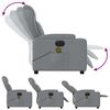 vidaXL Electric Massage Recliner Chair Light Grey Fabric