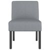 vidaXL Slipper Chair Light Grey Fabric