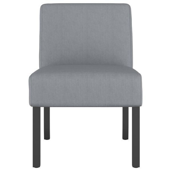 vidaXL Slipper Chair Light Grey Fabric