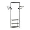 vidaXL Clothes Rack Steel and Non-woven Fabric 55x28.5x175 cm Black