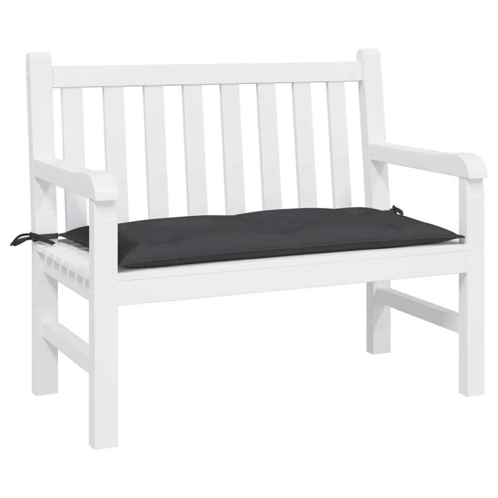 vidaXL Garden Bench Cushion Black 110x50x7 cm Oxford Fabric