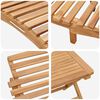 vidaXL Sun Lounger Folding 2 pcs Brown Solid Teak Wood