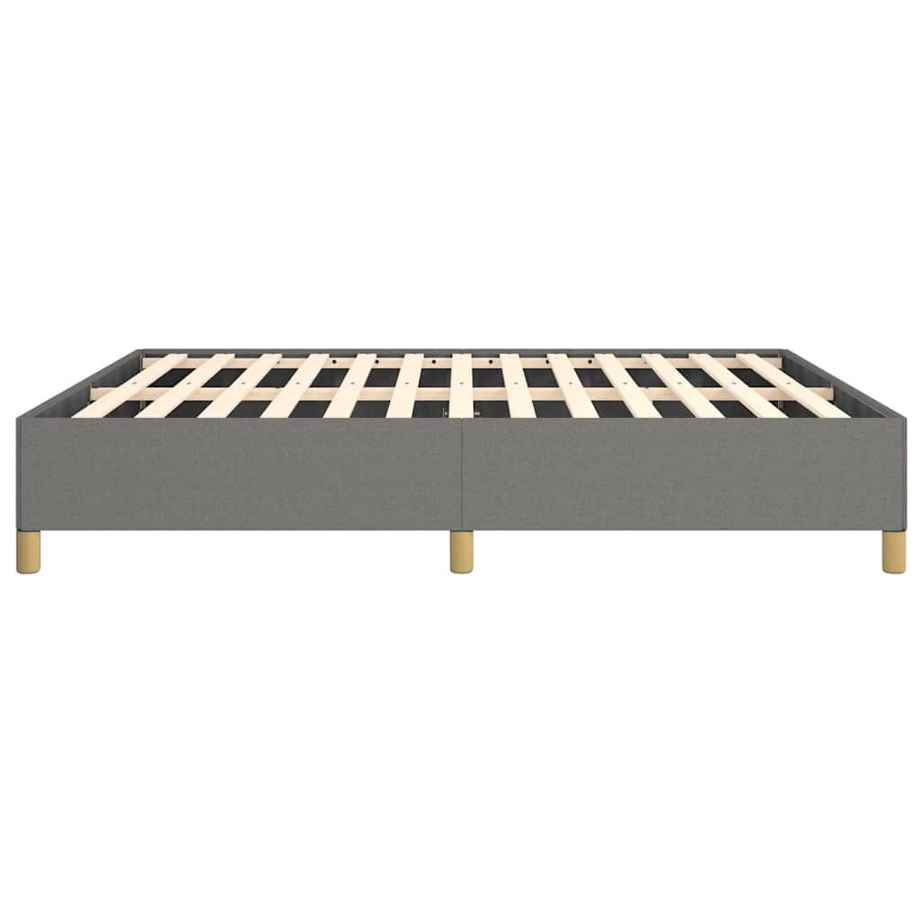 vidaXL Bed Frame without Mattress Dark Grey 152x203 cm Queen Fabric