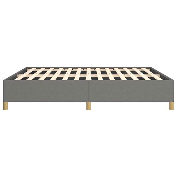 vidaXL Bed Frame without Mattress Dark Grey 152x203 cm Queen Fabric