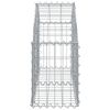 vidaXL Arched Gabion Basket 100x30x40/60 cm Galvanised Iron