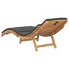 vidaXL Garden Sunlounger Brown 198 x 55 x 58.5 cm Solid Teak Wood