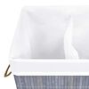 vidaXL Bamboo Laundry Basket Grey 72 L