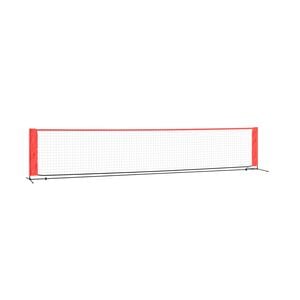 vidaXL Tennis Net Black and Red 500x100x87 cm Polyester