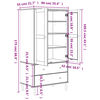 vidaXL Wardrobe SENJA Rattan Look White 90x55x175 cm Solid Wood Pine