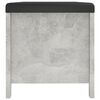 vidaXL Storage Box with Cushion Concrete Grey 105x40x45 cm Engineered Wood
