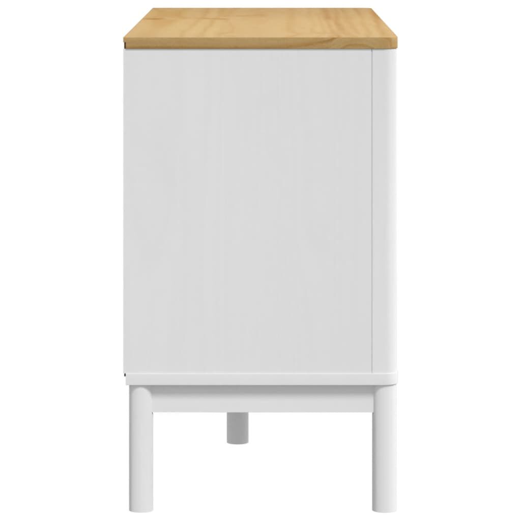 vidaXL Chest of Drawers FLORO White Solid Wood Pine