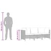 vidaXL 3-Seater Garden Sofa with Cushions Grey Poly Rattan