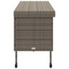 vidaXL Garden Storage Box with Wheels Grey 160x55x75 cm Poly Rattan