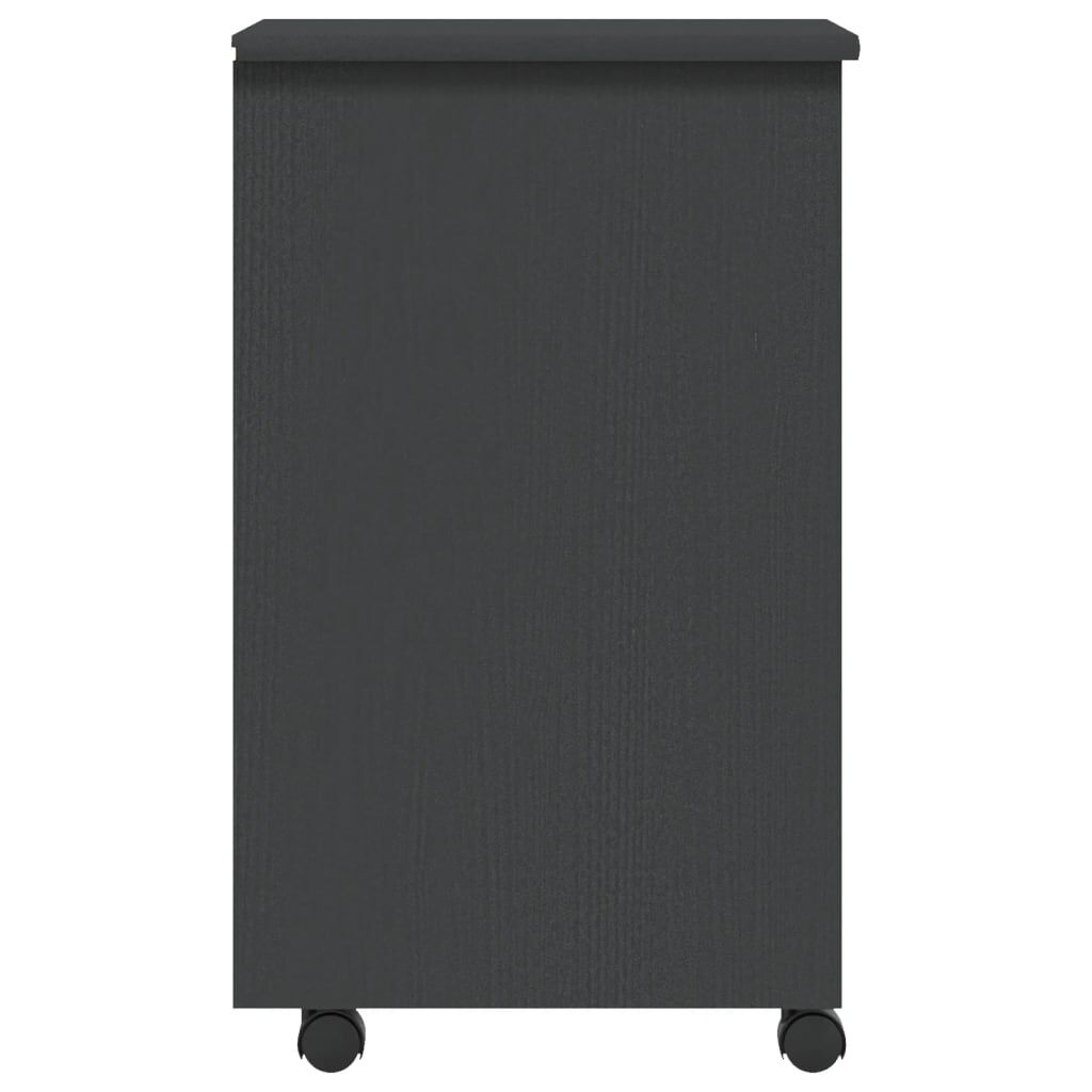 vidaXL Rolling Cabinet with Drawers MOSS Grey Solid Wood Pine