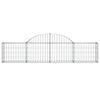 vidaXL Arched Gabion Basket 200x30x40/60 cm Galvanised Iron