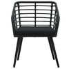 vidaXL Garden Chairs with Cushions 2 pcs Poly Rattan Black