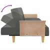 vidaXL Sofa Bed with Armrests Dark Grey Fabric