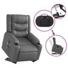 vidaXL Stand up Massage Recliner Chair Grey Faux Leather