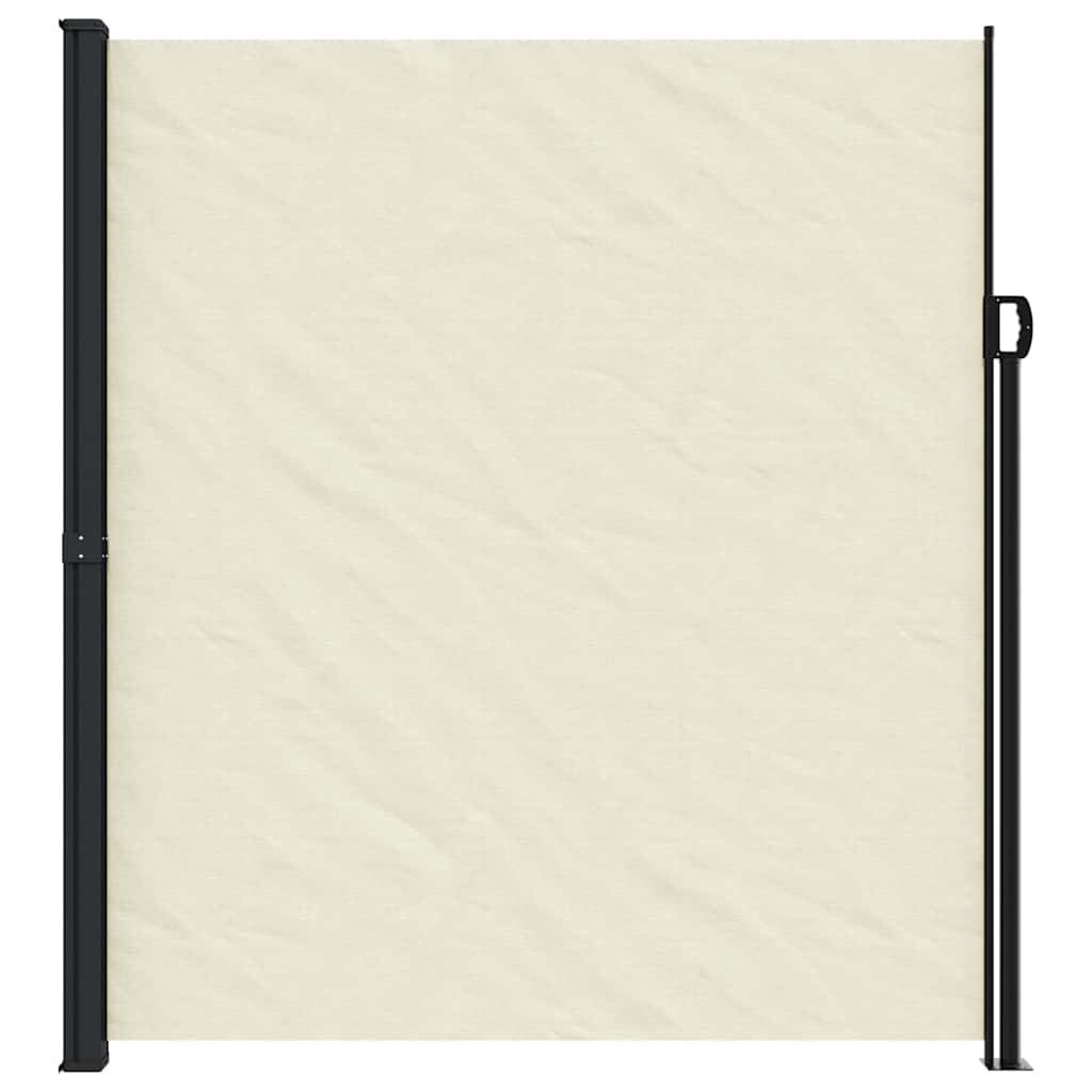vidaXL Retractable Side Awning Cream 220x500 cm