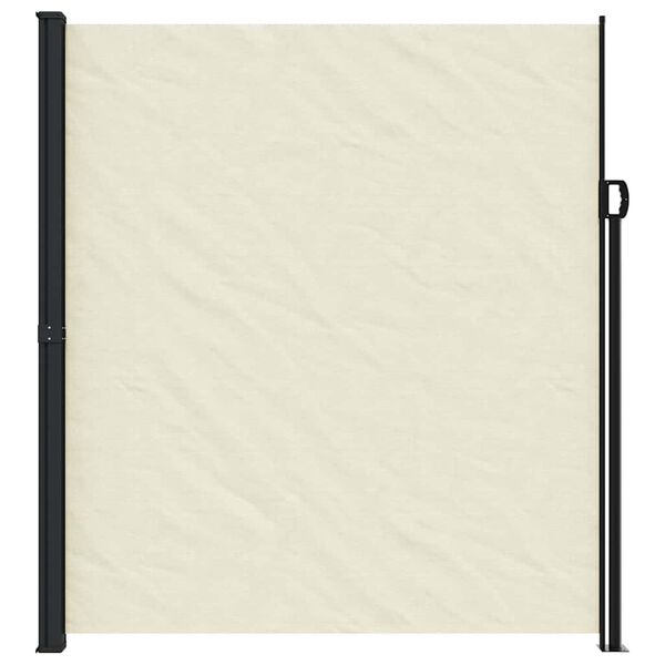vidaXL Retractable Side Awning Cream 220x500 cm