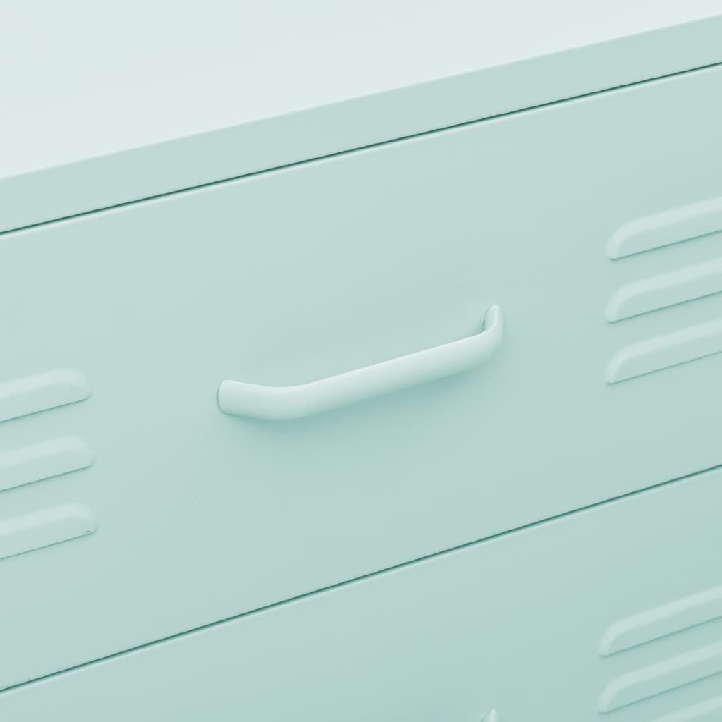 vidaXL Chest of Drawers Mint 80x35x101.5 cm Steel
