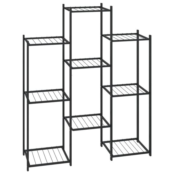 vidaXL Flower Stand 83x25x100 cm Black Iron