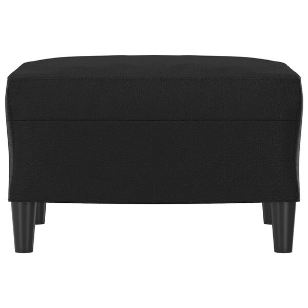 vidaXL Footstool Black 60x50x41 cm Faux Leather