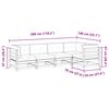 vidaXL 5 Piece Garden Sofa Set with Cushions Wax Brown Solid Wood Pine