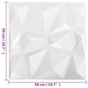 vidaXL 3D Wall Panels 12 pcs 50x50 cm Diamond White 3 m²