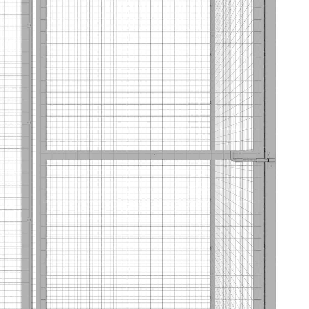 vidaXL Cat Cage 1.5x1.5x1.5 m Galvanised Steel