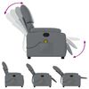 vidaXL Massage Recliner Chair Grey Faux Leather