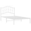 vidaXL Metal Bed Frame without Mattress with Headboard White 100x190cm