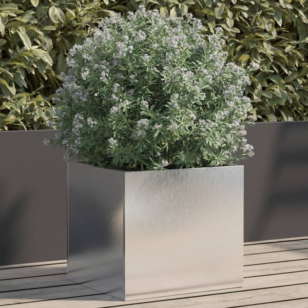 vidaXL Planter Silver 32x30x29 cm Stainless Steel