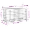 vidaXL Garden Bench Gabion Design 83x31.5x42 cm Solid Wood Douglas