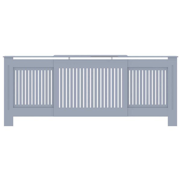 vidaXL MDF Radiator Cover Grey 205 cm