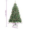 vidaXL Artificial Hinged Christmas Tree 300 LEDs & Ball Set 180 cm