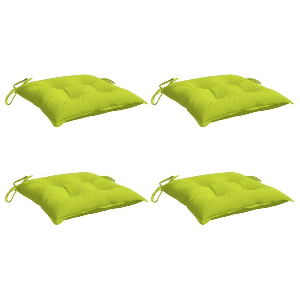 vidaXL Chair Cushions 4 pcs Bright Green 50x50x7 cm Oxford Fabric