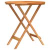 vidaXL Folding Garden Table Ø60x75 cm Solid Eucalyptus Wood