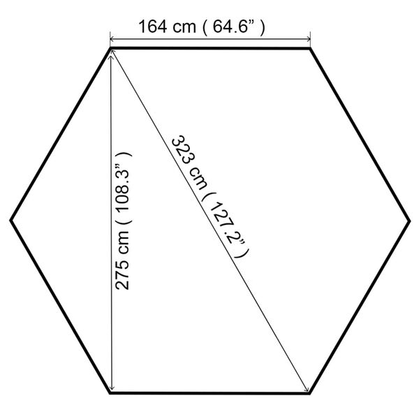 vidaXL Garden Gazebo 323x275x265 cm White 180 g/m²
