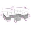 vidaXL Garden Sofa Set 9 pcs Grey Poly rattan