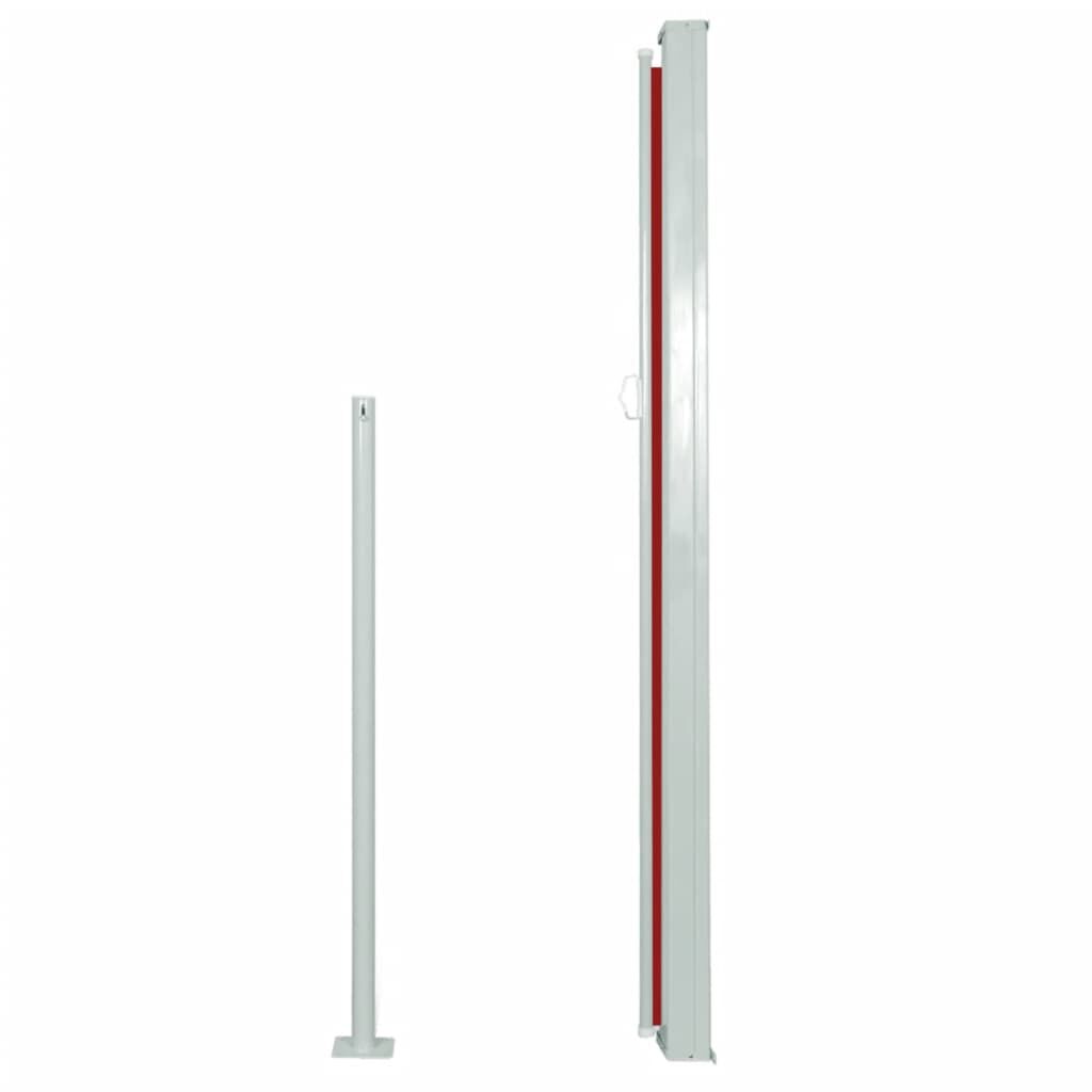 vidaXL Retractable Side Awning 160 x 500 cm Red