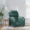 vidaXL Electric Massage Recliner Chair Dark Green Fabric