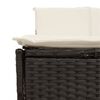vidaXL Hot Tub Benches with Cushions 2 pcs Black Poly Rattan