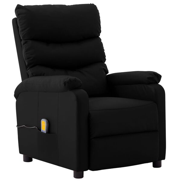 vidaXL Electric Massage Chair Black Faux Leather
