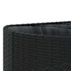 vidaXL 5 Piece Garden Sofa Set with Cushions Black Poly Rattan